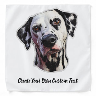 Dalmatian Dog Create Your Own Custom Text Bandana