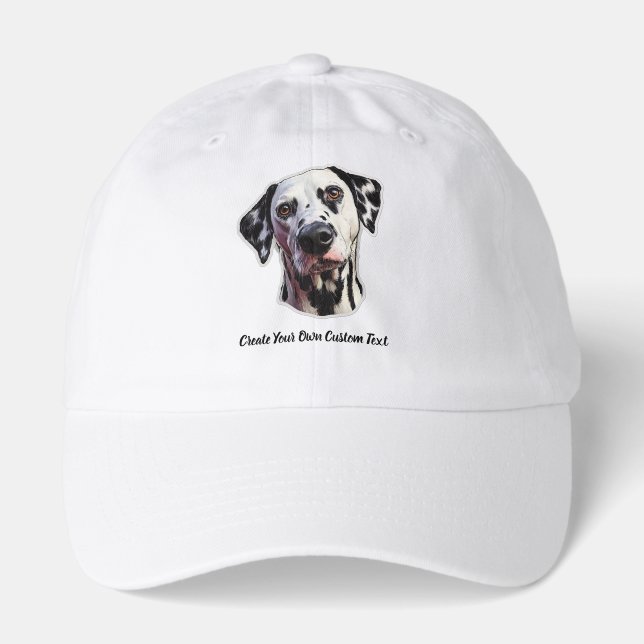 Dalmatian Dog Create Your Own Custom Text  Hat (Front)
