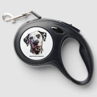 Dalmatian Dog Create Your Own Custom Text  Retractable Pet Leash
