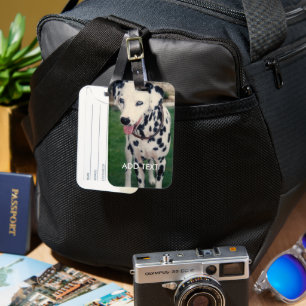 Dalmatian Dog Custom Photo Upload Pet Image Luggage Tag