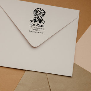 Dalmatian Dog, Custom Return Address, Rubber Stamp
