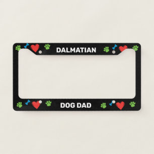 Dalmatian Dog Dad License Plate Frame