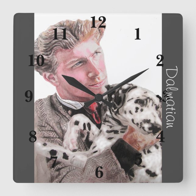 Dalmatian Dog Dogs Art Animal Childs Nursery Clock (Front)