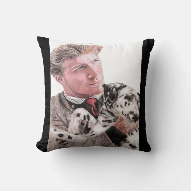 Dalmatian Dog Dogs cute Animal Spotty  Throw Pillow (Front)