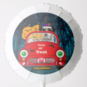 Dalmatian Dog Driving Car Scary Halloween Balloon