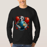 Dalmatian Dog Earth Day Hug Love Owner Hugging Pla T-Shirt<br><div class="desc">Dalmatian Dog Earth Day Hug Love Owner Hugging Planet Globe</div>