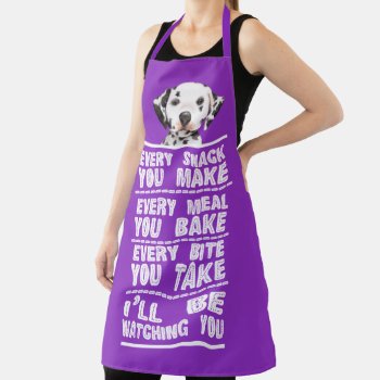 Dalmatian Dog Every Snack You Bake Apron by Ricaso_Graphics at Zazzle