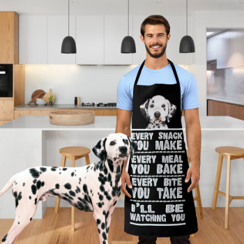Dalmatian Dog Every Snack You Bake Apron by Ricaso_Graphics at Zazzle