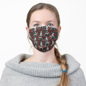 Dalmatian dog fire fighter pattern adult cloth face mask (Worn)