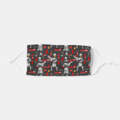 Dalmatian dog fire fighter pattern adult cloth face mask (Front, Folded)