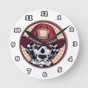 Dalmatian Dog  Firefighter  clock