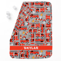 Dalmatian Dog Firetruck Firefighters Personalized Baby Blanket