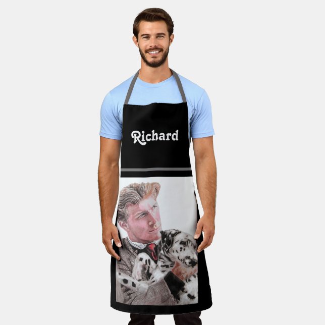 Dalmatian Dog Gifts Dads Art Spotty Kitchen Apron (Worn)