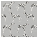 Dalmatian dog grey pattern fabric