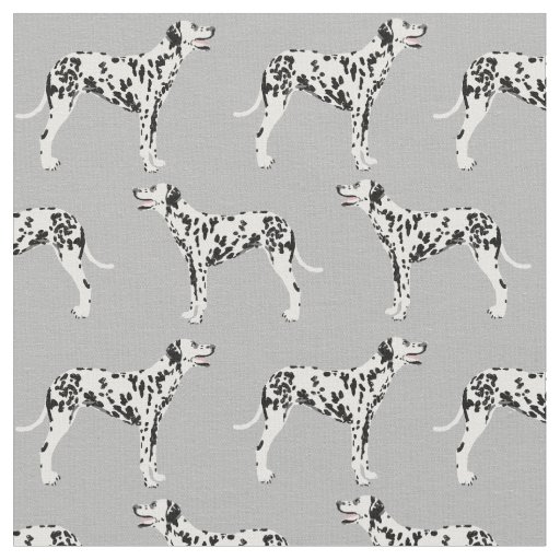 Dalmatian dog grey pattern fabric