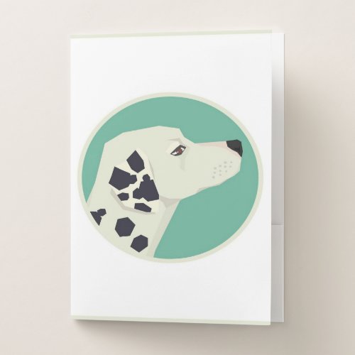 Dalmatian Dog HairDALMATIAN CANVAS Cute gift Pocket Folder