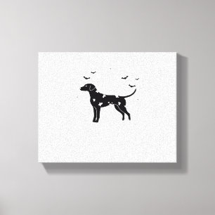 Dalmatian Dog – Halloween Moon Silhouette Classic Canvas Print
