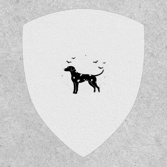 Dalmatian Dog – Halloween Moon Silhouette Classic  Patch (Front)