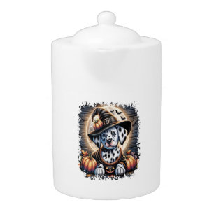 Dalmatian Dog Halloween Teapot