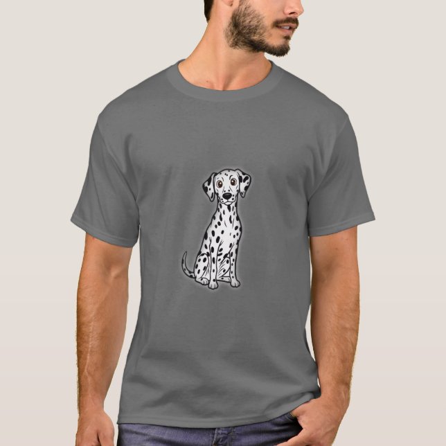 Dalmatian Dog illustration T-Shirt (Front)