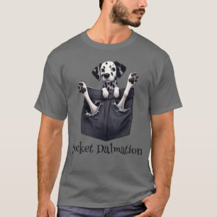 Dalmatian Dog In A Pocket T-Shirt