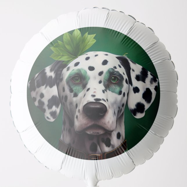 Dalmatian Dog in St. Patrick's Day Dress Balloon (Front)