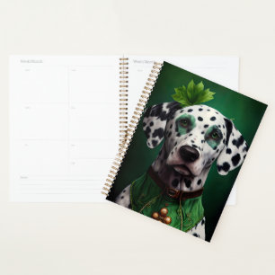 Dalmatian Dog in St. Patrick's Day Dress Planner