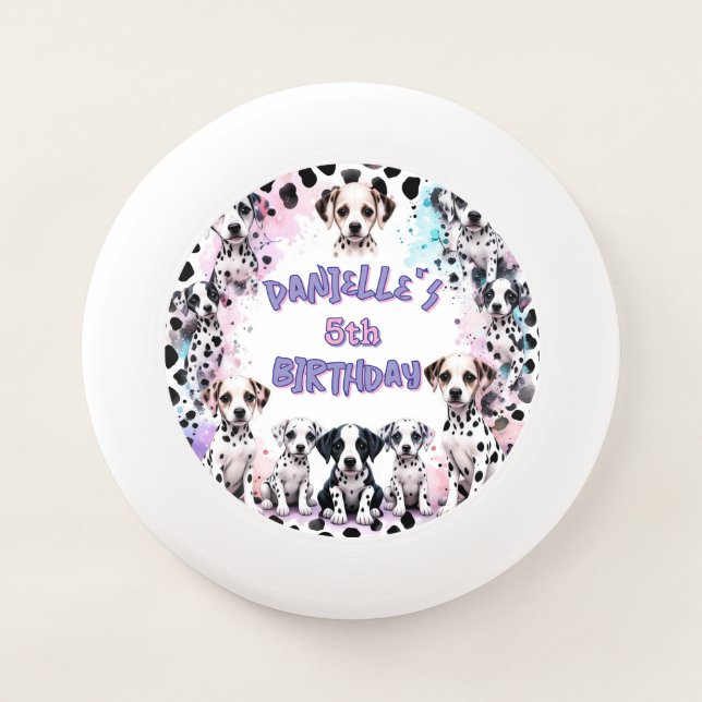 Dalmatian Dog Kids Outdoor Birthday Party Game Wham-O Frisbee (Front)
