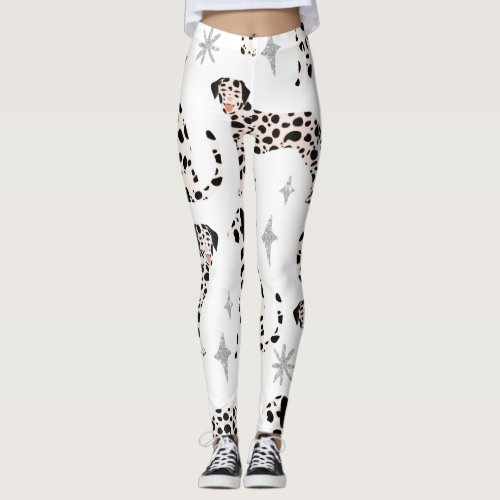 Dalmatian Dog Legging Animal Legging for women