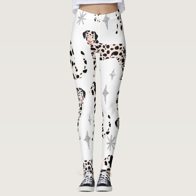 Dalmatian Dog Legging, Animal Legging for women (Front)