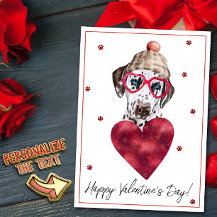 Dalmatian Dog Lover Valentine Gift Holiday Card
