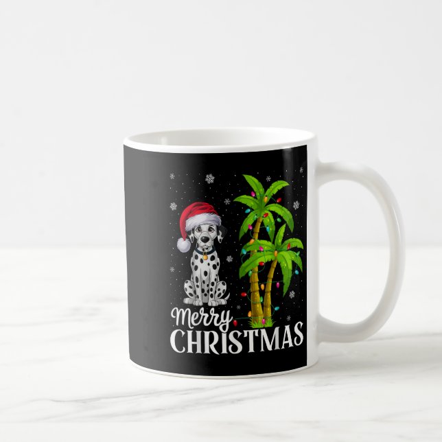 Dalmatian Dog Lovers Men Women Christmas Tree Ligh Coffee Mug (Right)