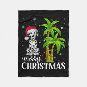 Dalmatian Dog Lovers Men Women Christmas Tree Ligh Fleece Blanket