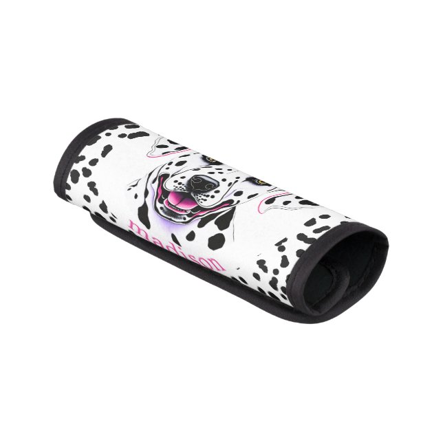 Dalmatian Dog Luggage Handle Wrap (Angled)