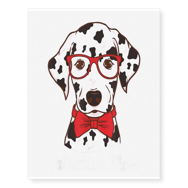 Dalmatian Dog Mom Gift Temporary Tattoos (Front)