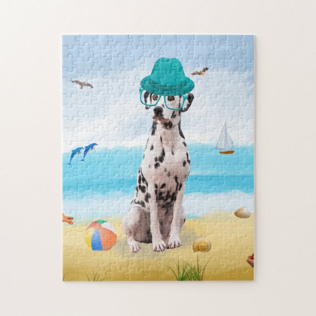 Dalmatian Dog on Beach  Jigsaw Puzzle (Vertical)