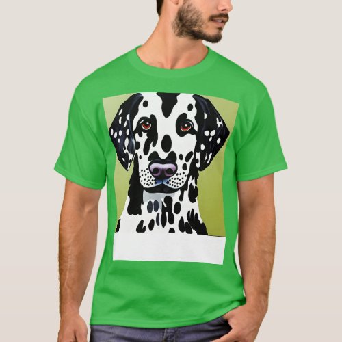 Dalmatian Dog Painting T_Shirt