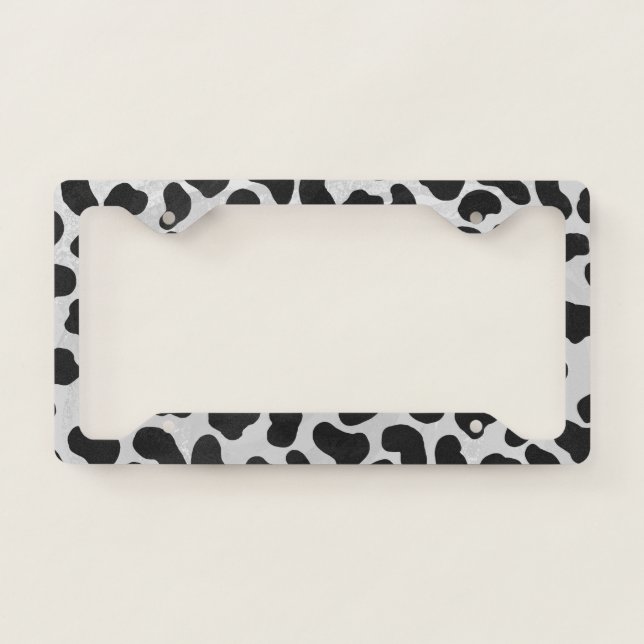 Dalmatian Dog Pattern License Plate Frame (Front)