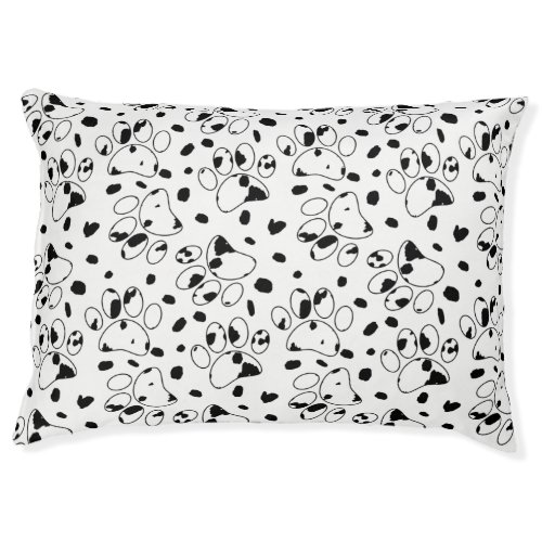 Dalmatian Dog Paw With Spots  Pet Bed