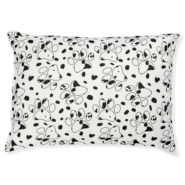 Dalmatian Dog Paw With Spots  Pet Bed (Front)