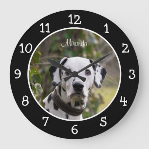 Dalmatian Dog Personalized Large Clock