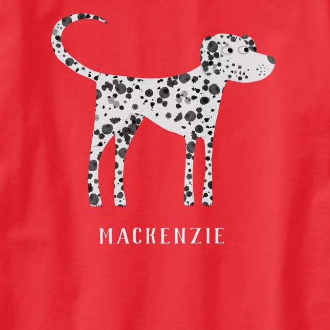 Dalmatian Dog Personalized T-Shirt (Fun dalmatian dog personalized custom name t-shirt)