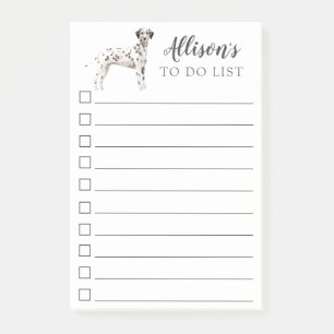 Dalmatian Dog Personalized To Do List Post-it Notes