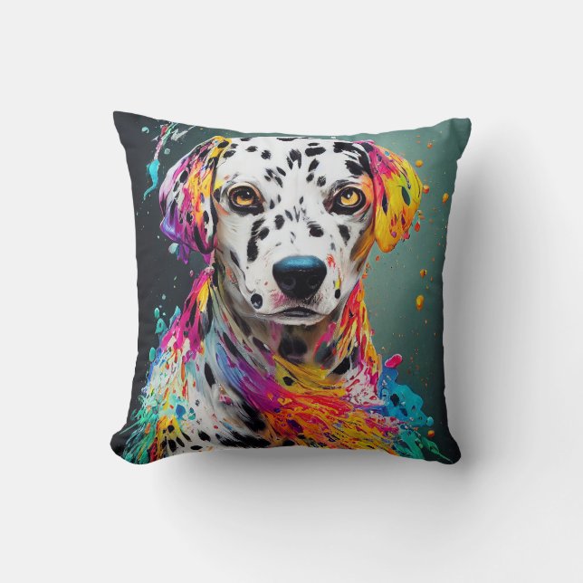 Dalmatian Dog Pet Cute Adorable Animal Companion Throw Pillow (Front)