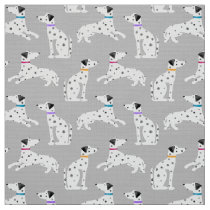 Dalmatian Dog Polka Dot Animal Watercolor Kids Fabric