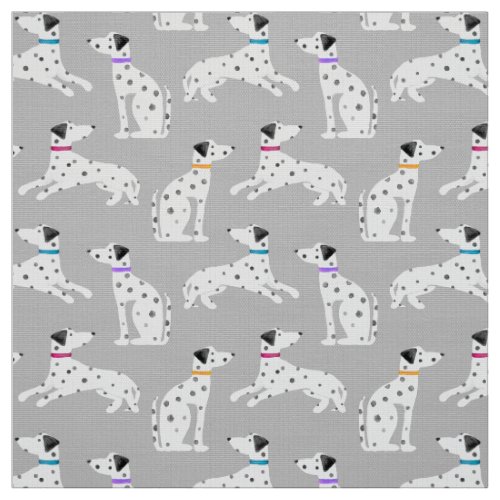 Dalmatian Dog Polka Dot Animal Watercolor Kids Fabric
