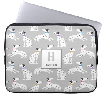 Dalmatian Dog Polka Dot Animal Watercolor Kids Laptop Sleeve by LilPartyPlanners at Zazzle