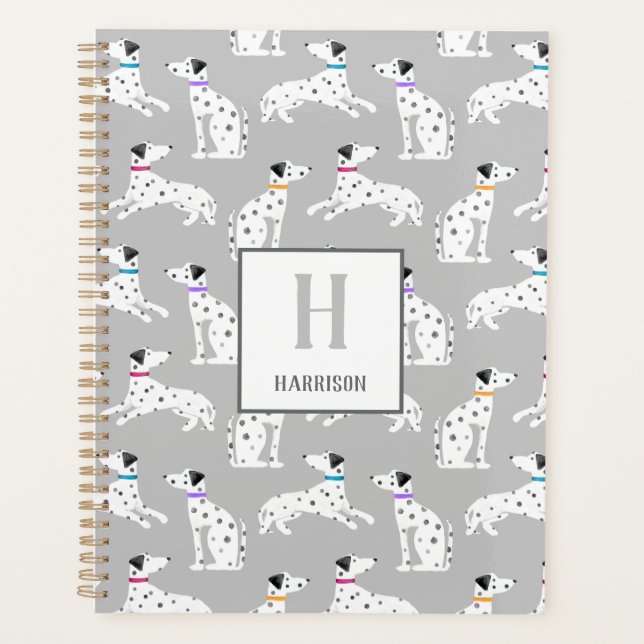 Dalmatian Dog Polka Dot Animal Watercolor Kids Planner (Front)