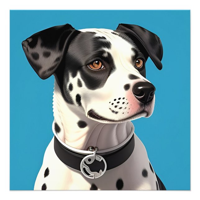 Dalmatian Dog Portrait Photo Print (Front)