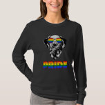 Dalmatian Dog Rainbow Flag Sunglasses Gay Pride Lg T-Shirt